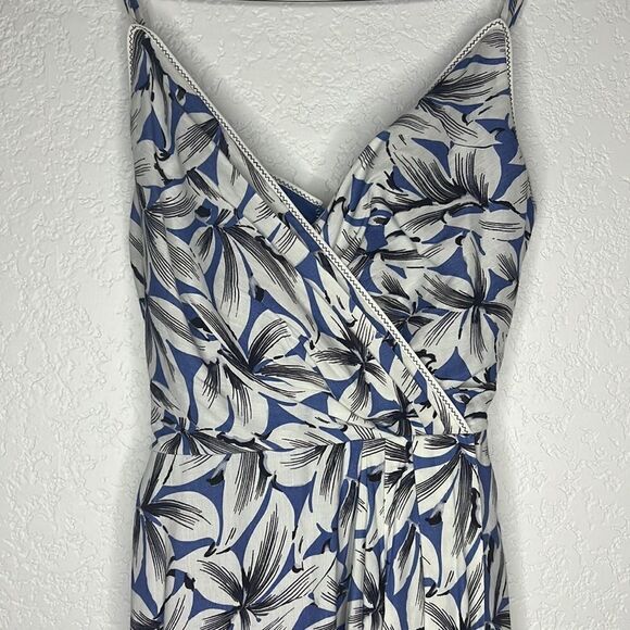 Jonathan Simkhai Ava Wrap Gown Pacific Print Size 0 - Picture 4 of 14
